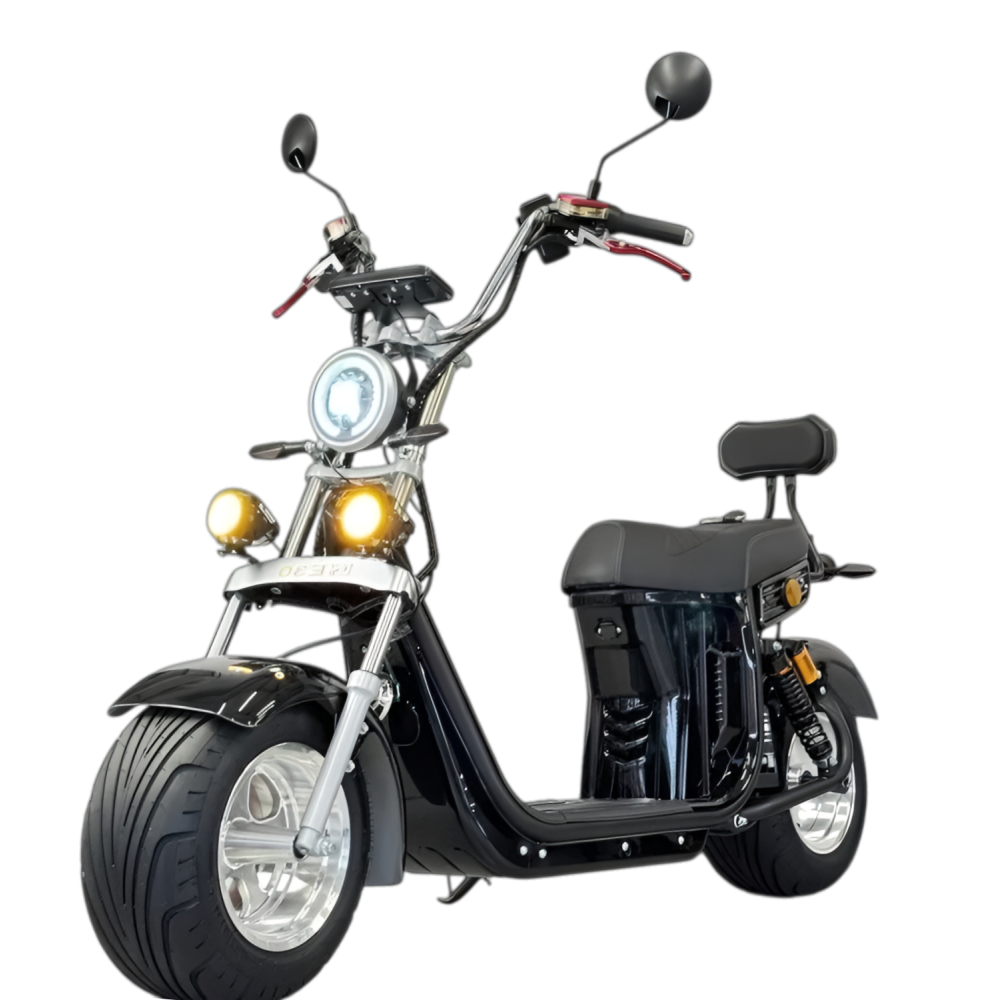 Электроскутер Citycoco GT E30 черный глянец 1 Электроскутер Citycoco GT E30 черный глянец 1