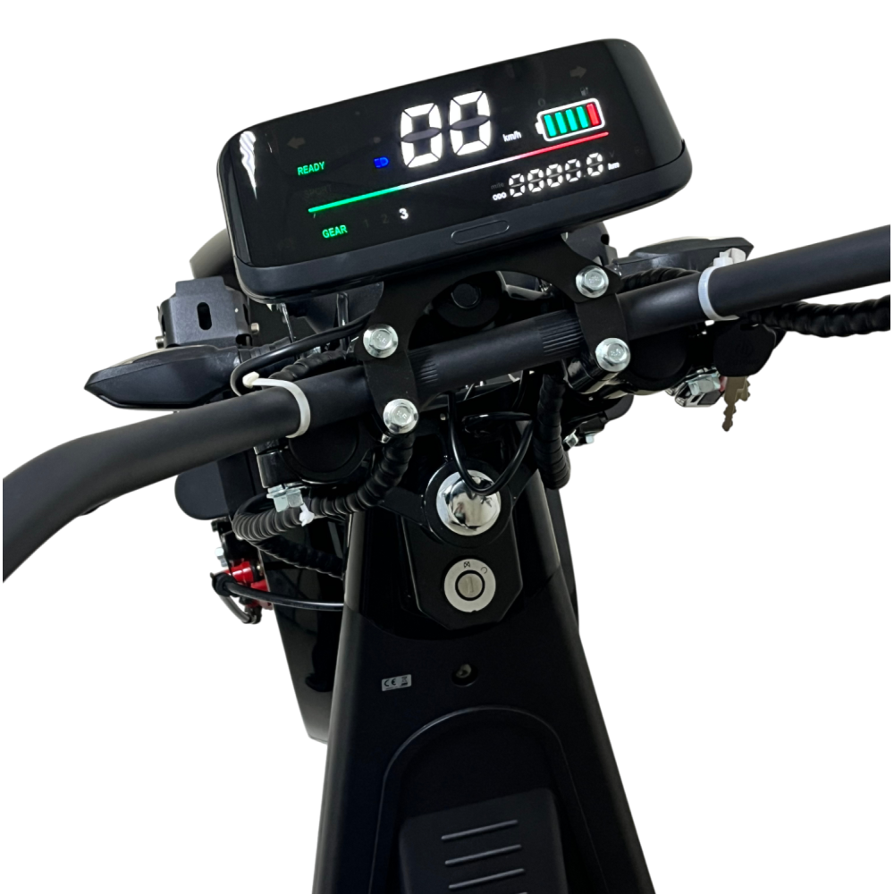 Электроскутер Citycoco GT E30 черный глянец 3 Электроскутер Citycoco GT E30 черный глянец 3