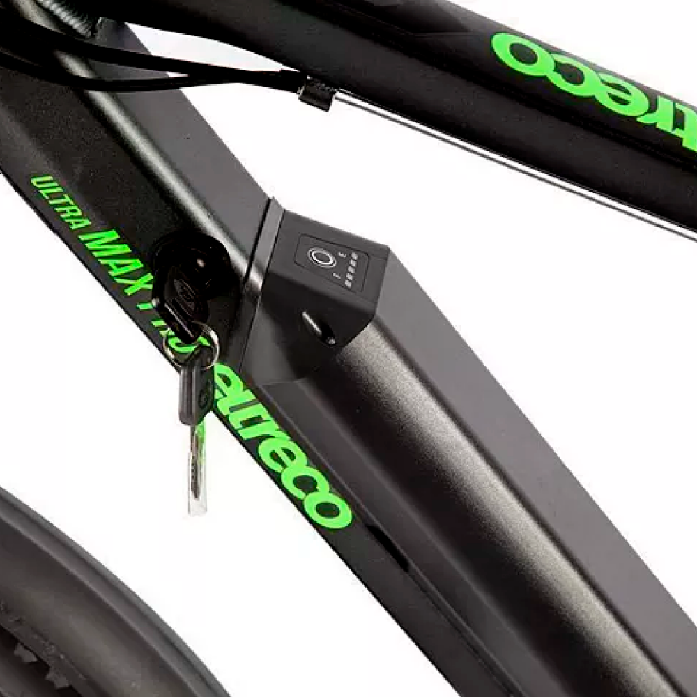 Электровелосипед Eltreco Ultra Max Pro черно-зеленый 9