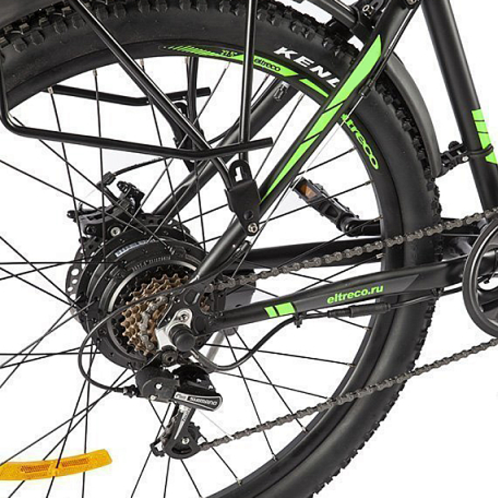 Электровелосипед Eltreco XT 800 Pro (черно-зеленый) 12