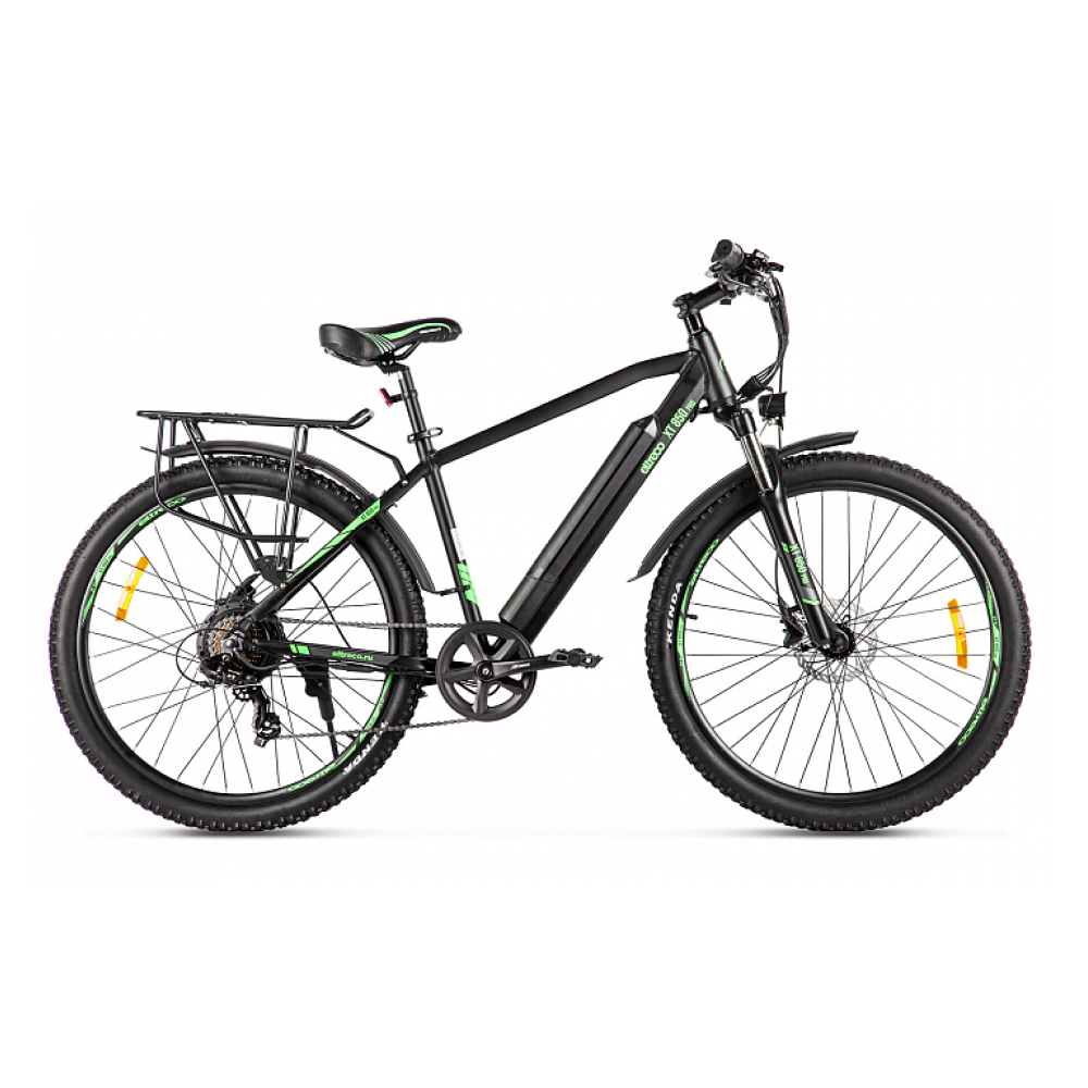 Электровелосипед Eltreco XT 850 pro (черно-зеленый)