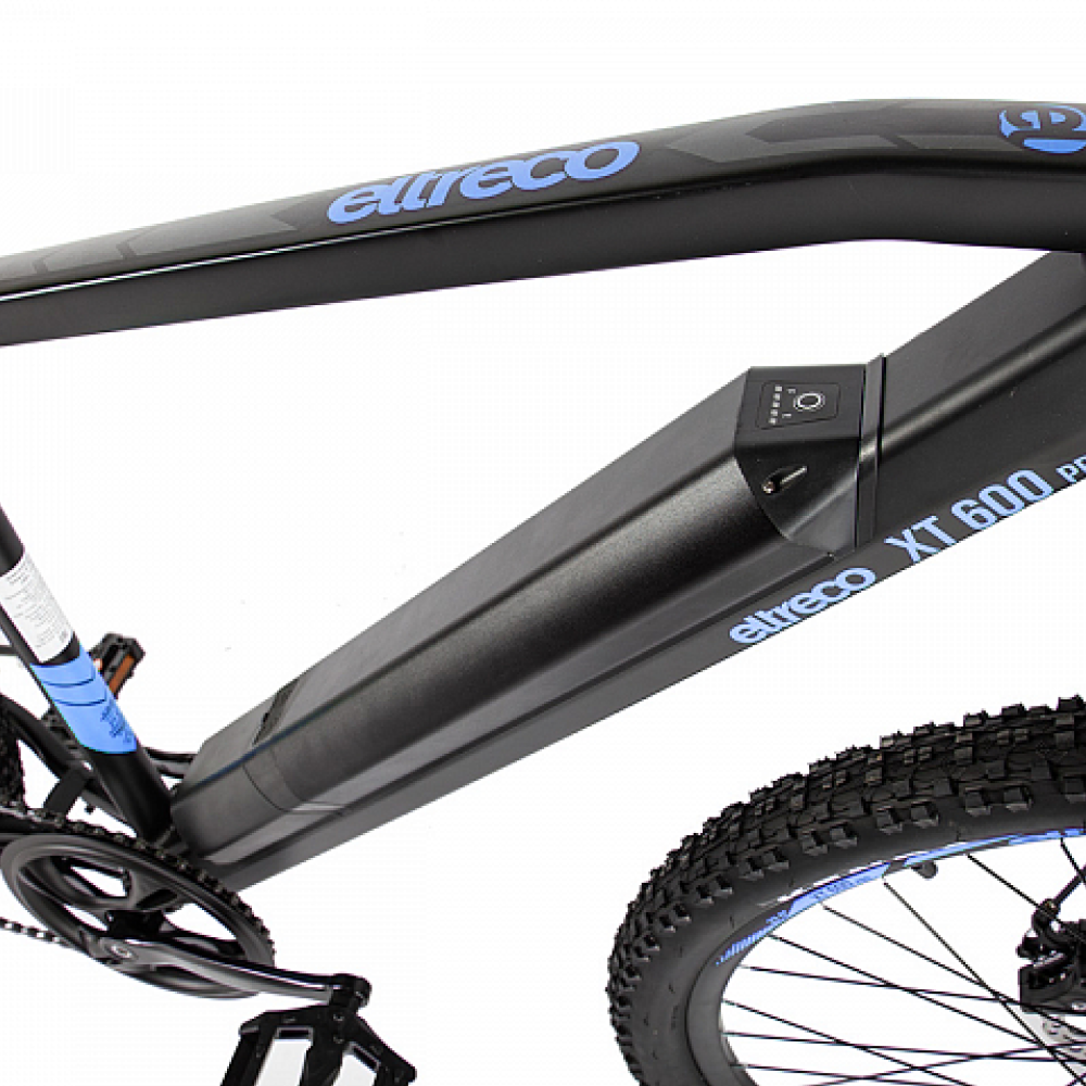 Электровелосипед Eltreco XT 600 Pro (черно-синий) 10