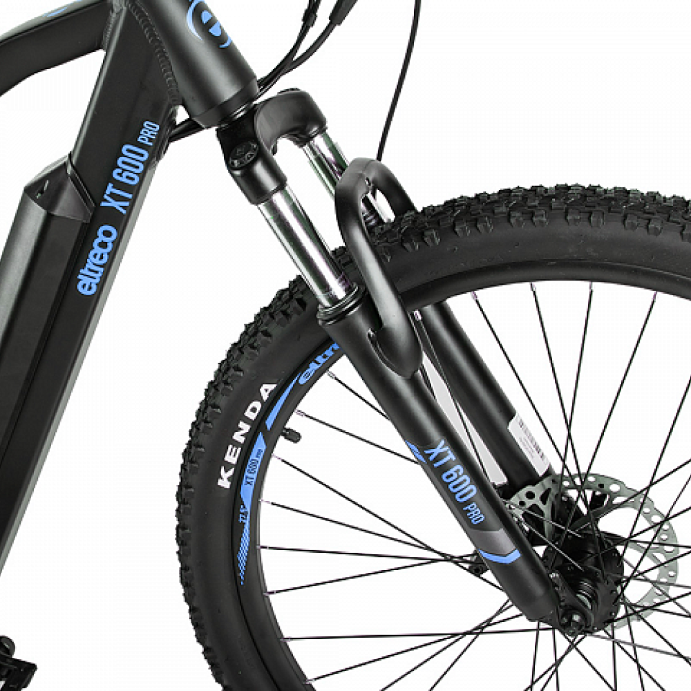 Электровелосипед Eltreco XT 600 Pro (черно-синий) 8