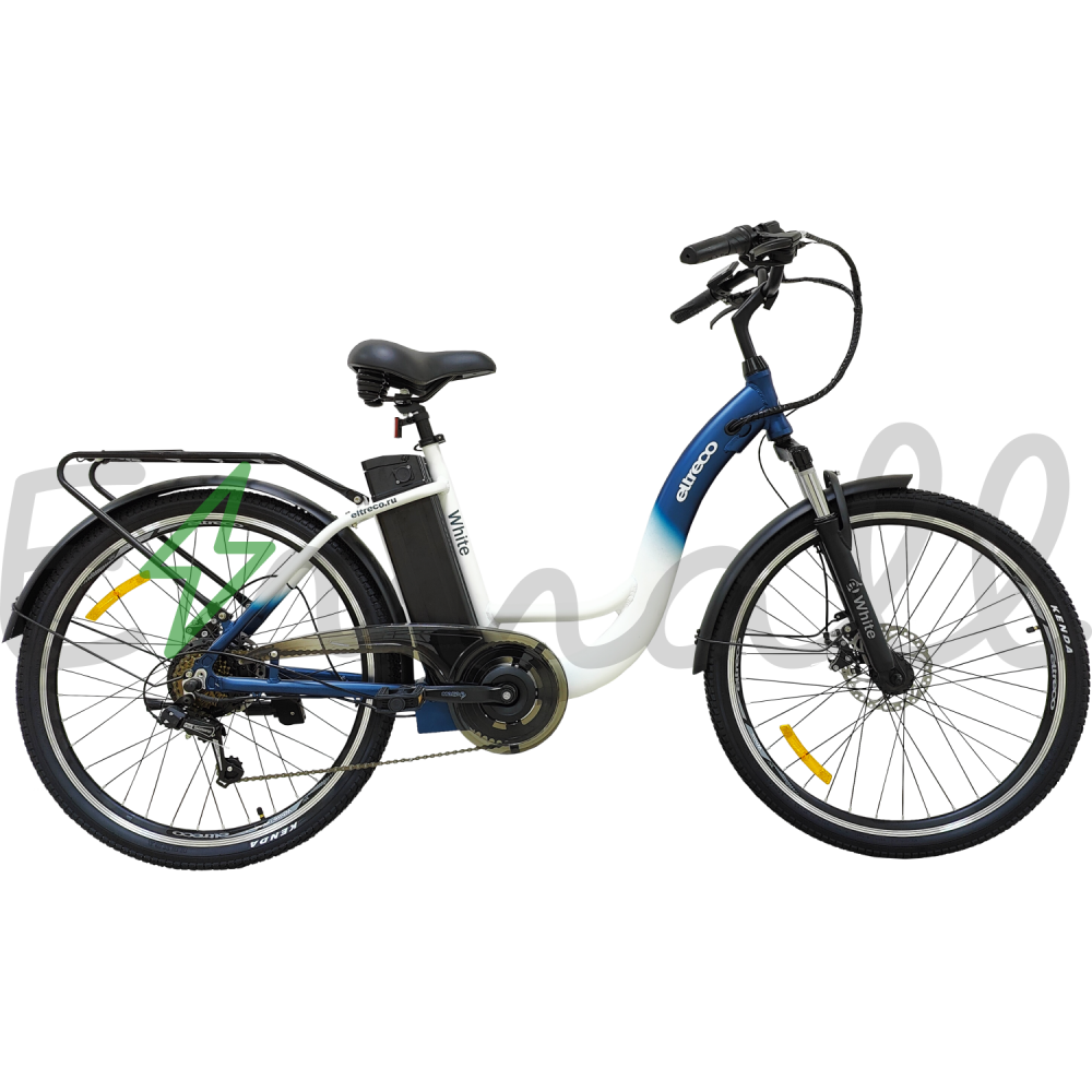 Электровелосипед велогибрид Eltreco White 250W Синий 2