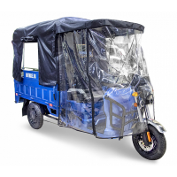 Тент защитный для грузового электротрицикла Rutrike 2000x1300 Титан с боковыми стенками