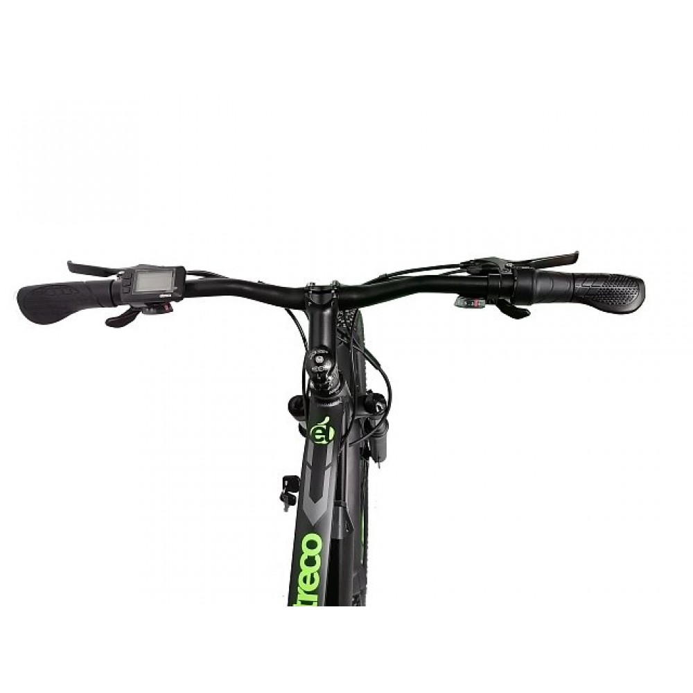 Электровелосипед Eltreco Ultra Max Pro серо-зеленый 1