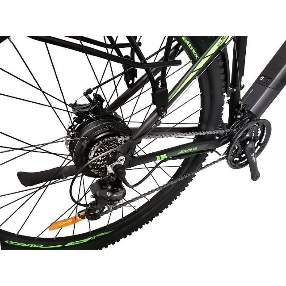 Электровелосипед Eltreco Ultra Max Pro серо-зеленый 4