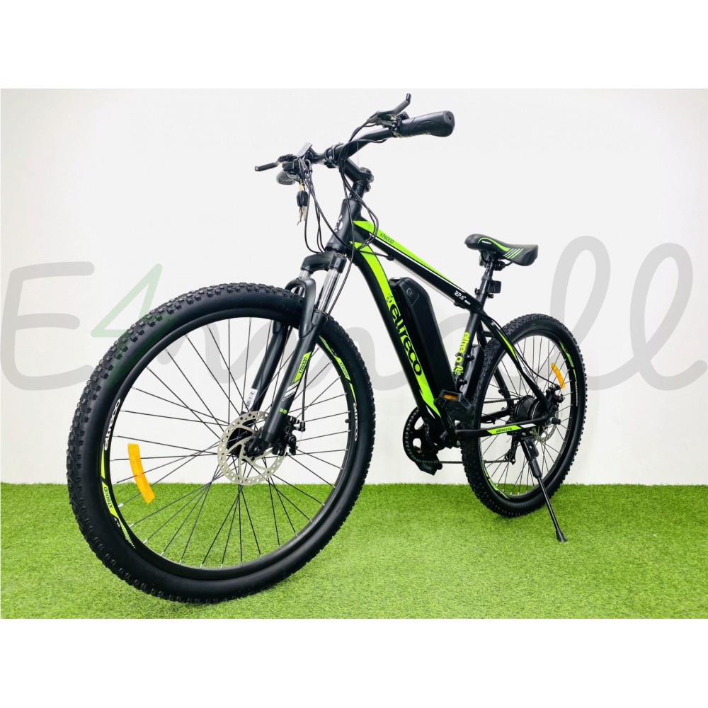 Электровелосипед велогибрид Eltreco XT 600 D (черно-зеленый) 12