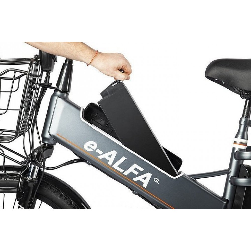 Электровелосипед велогибрид GREEN CITY e-ALFA GL Сине-серый матовый 9