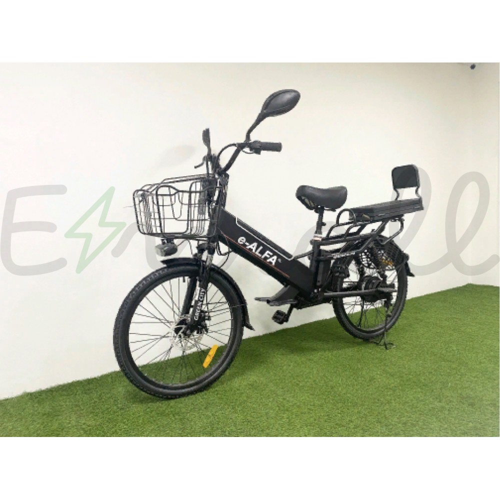 Электровелосипед велогибрид GREEN CITY e-ALFA GL Черный 12
