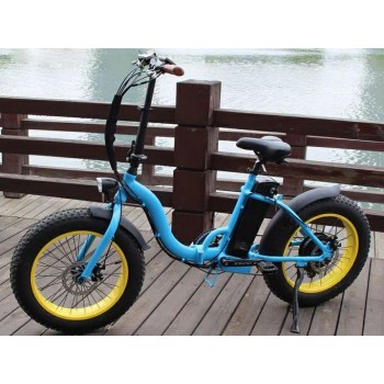 Электровелосипед электрофэтбайк El-sport bike TDN-01 500W голубой 