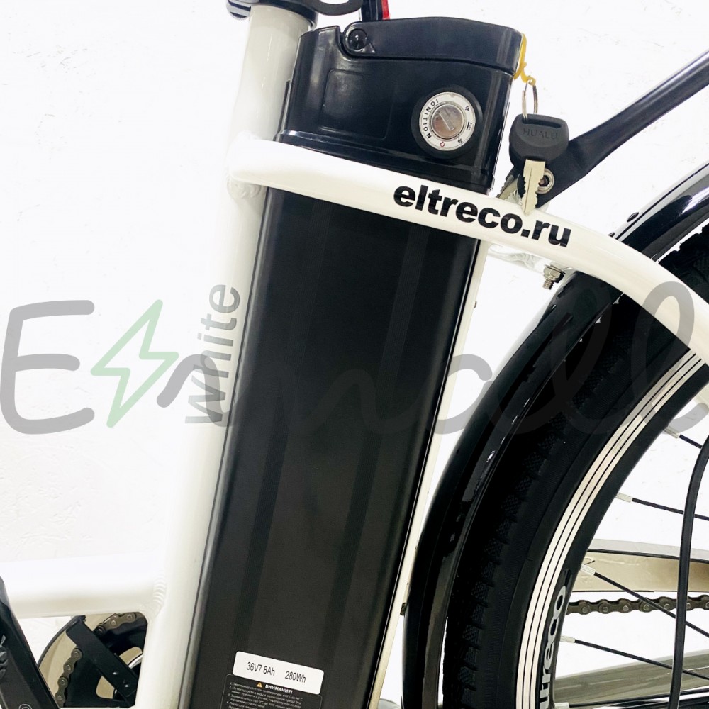 Электровелосипед велогибрид Eltreco White 250W Бело-Серый 5
