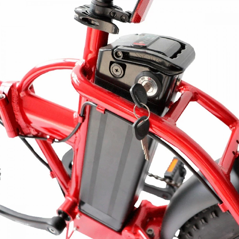 Электровелосипед электрофэтбайк складной Медведь Fold Mini 350 Красный 5