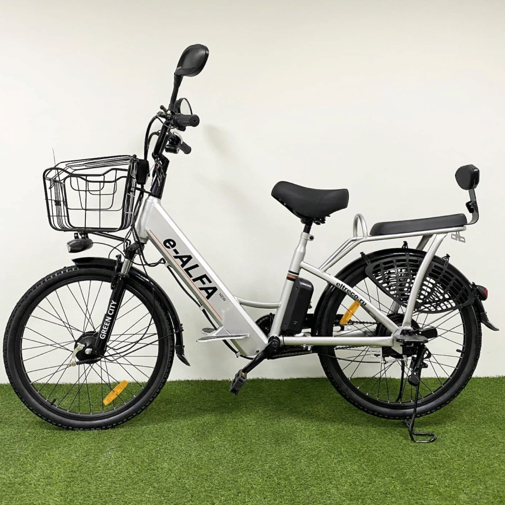 Электровелосипед Green City e-ALFA new (Серебристый) 1
