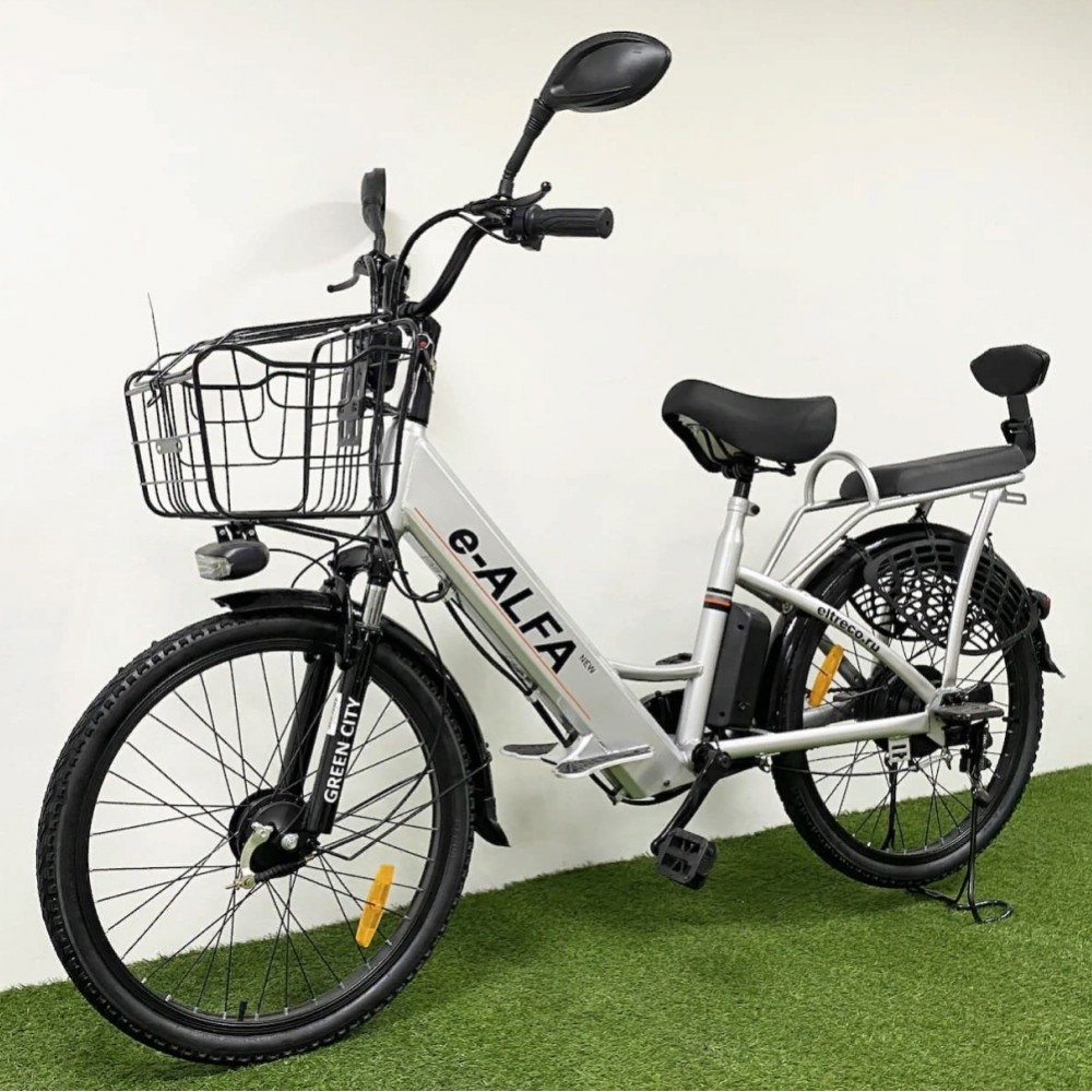Электровелосипед Green City e-ALFA new (Серебристый) 2