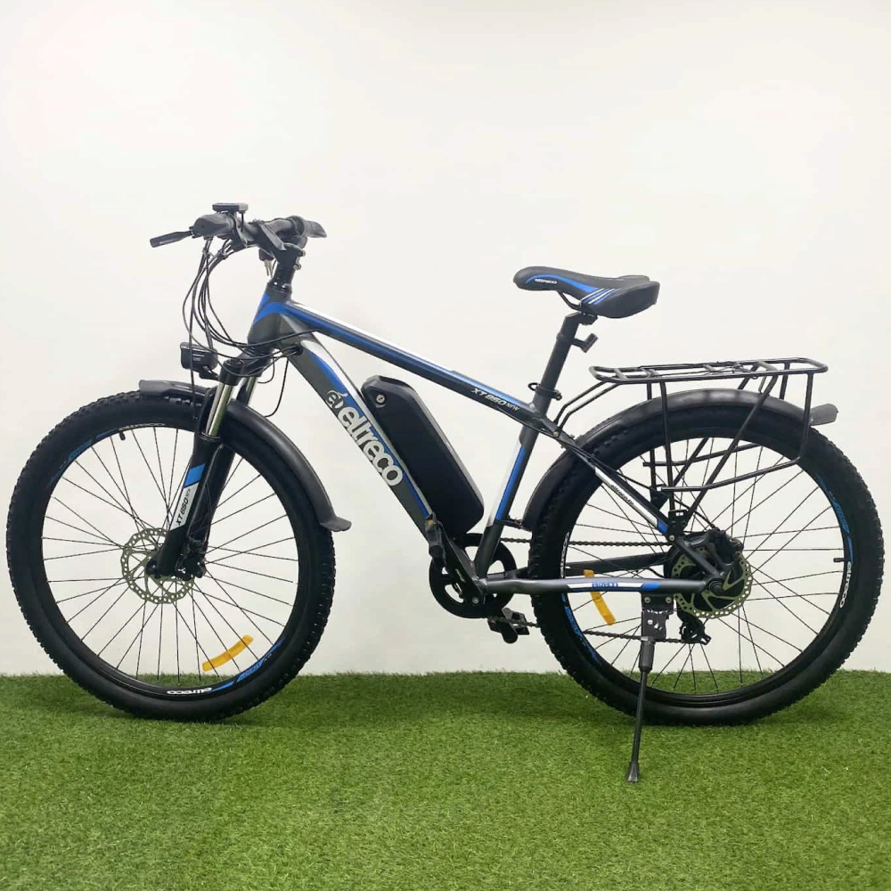 Электровелосипед велогибрид Eltreco XT 850 new (черно-синий) 1