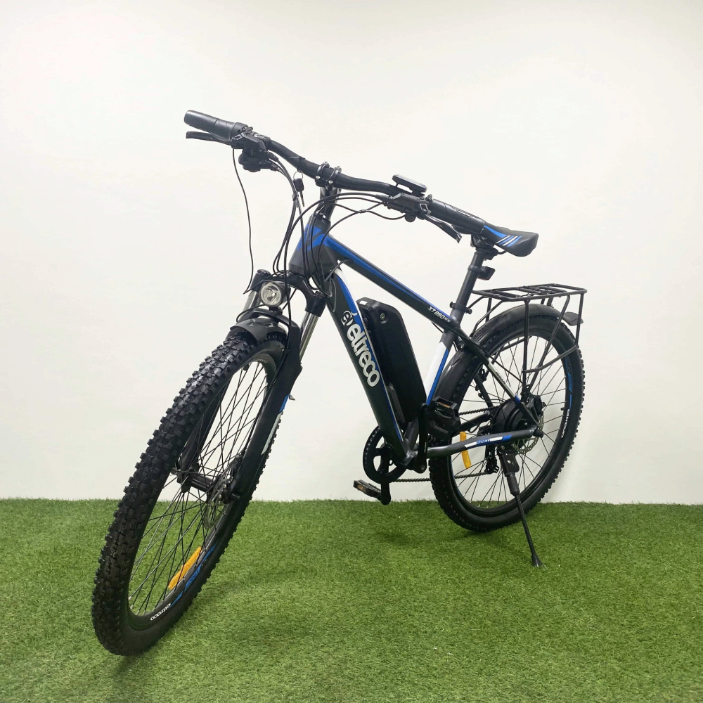 Электровелосипед велогибрид Eltreco XT 850 new (черно-синий) 2