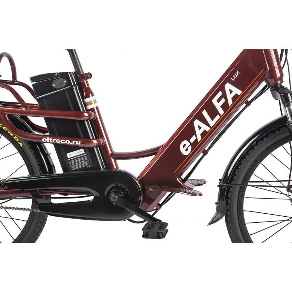 Электровелосипед велогибрид GREEN CITY e-ALFA LUX Коричневый 16