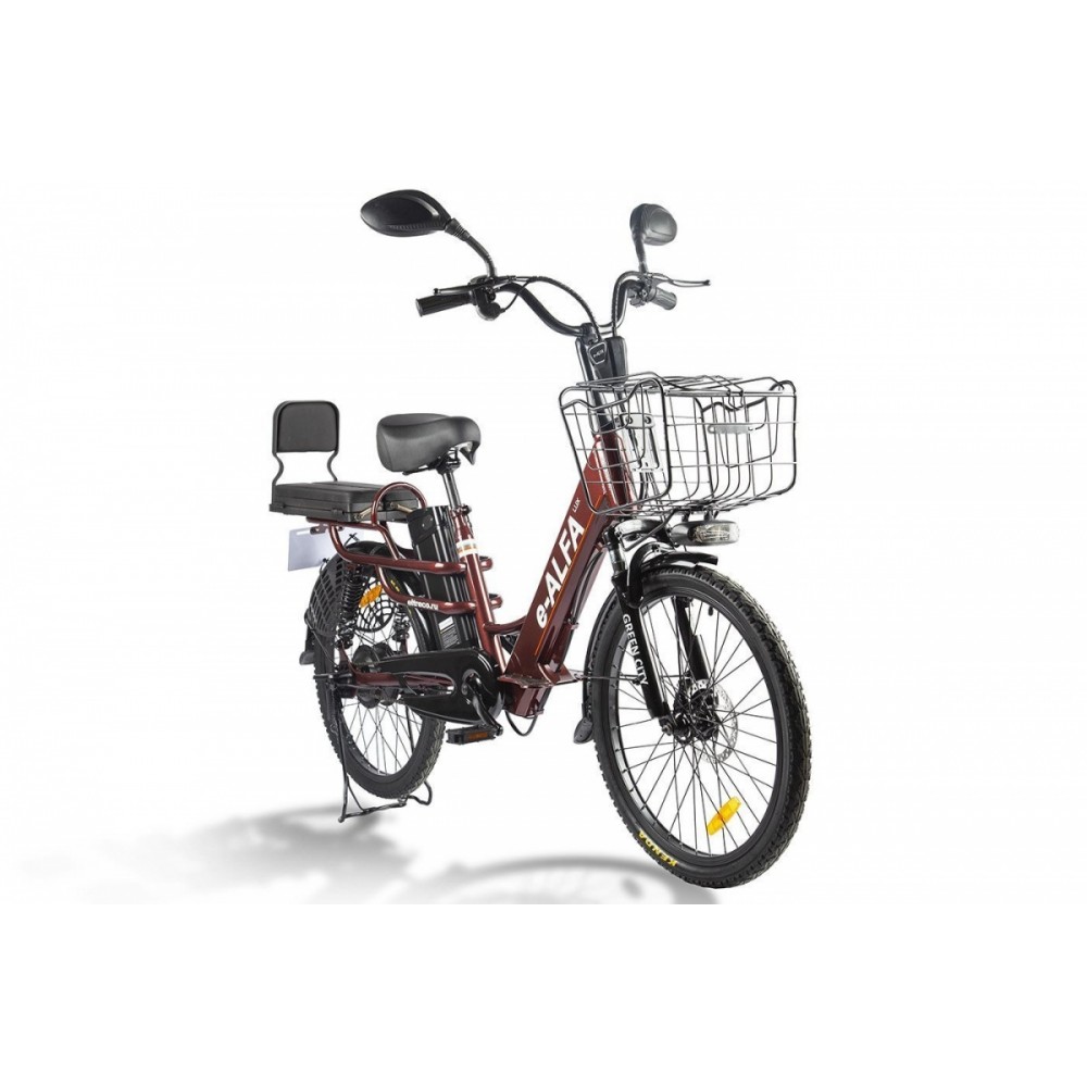 Электровелосипед велогибрид GREEN CITY e-ALFA LUX Коричневый 1