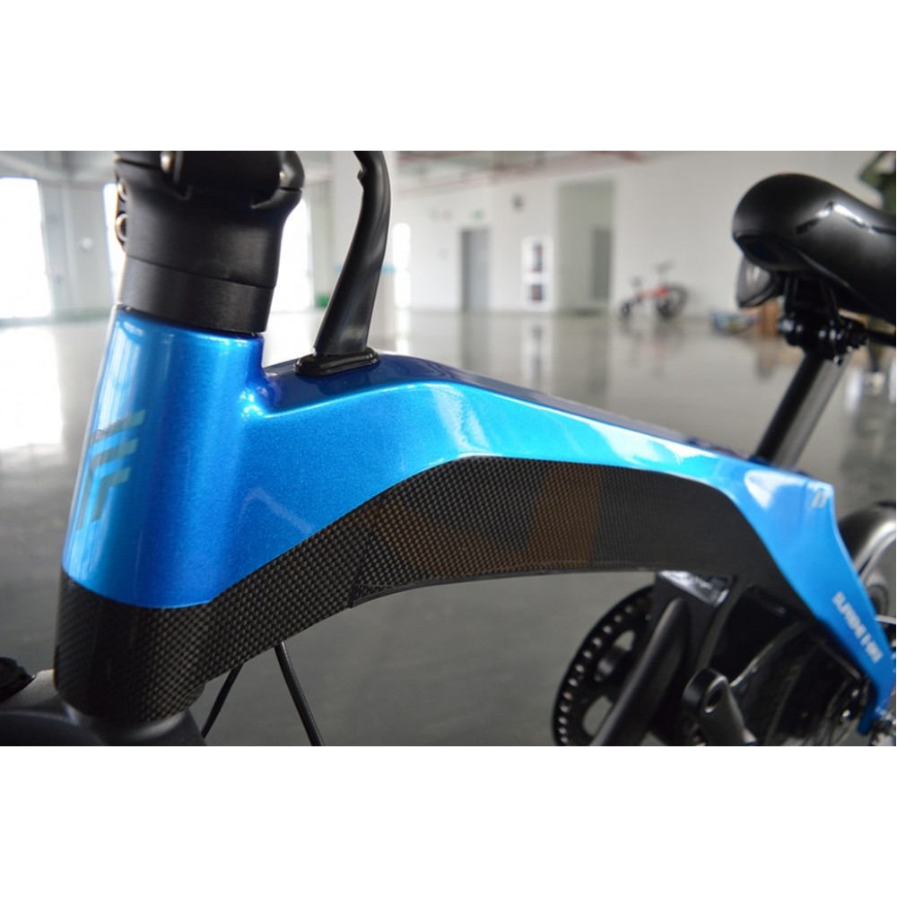 Электровелосипед GreenCamel Карбон XS (R12 250W 36V 7,8Ah LG) Carbon Синий 2