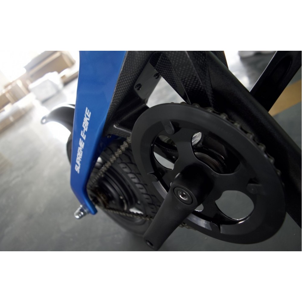 Электровелосипед GreenCamel Карбон XS (R12 250W 36V 7,8Ah LG) Carbon Синий 1
