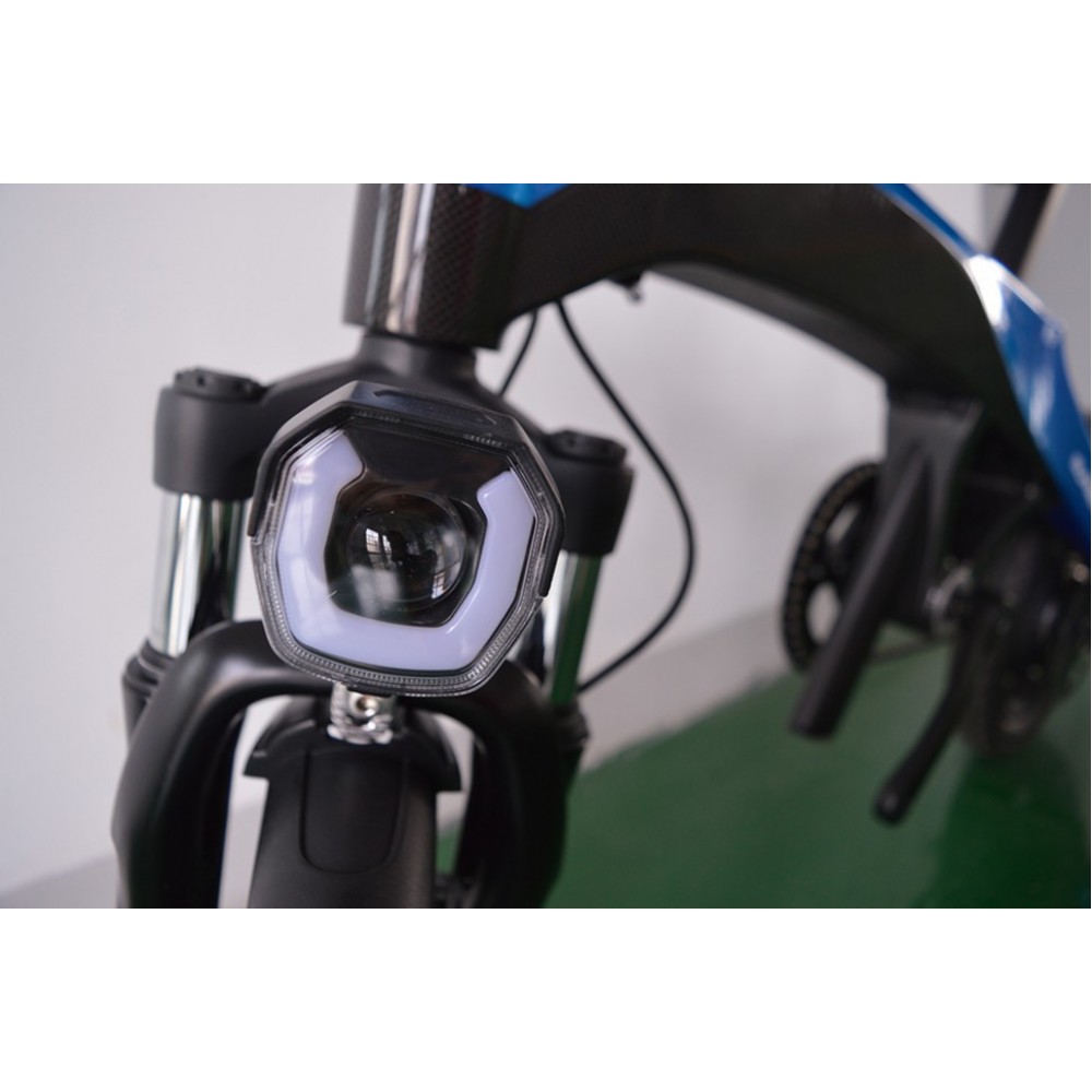 Электровелосипед GreenCamel Карбон XS (R12 250W 36V 7,8Ah LG) Carbon Синий 7