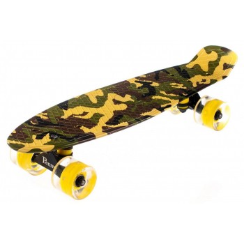 Пенни Борд с рисунком Zippy skateboards Ultra Led желтый камуфляж