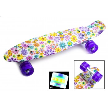 Пенни Борд с рисунком Zippy skateboards Ultra Led Цветы