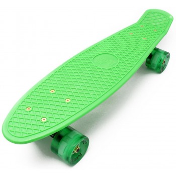 Пенни борд Zippy Board 22" LED Колеса - PRO Зеленый