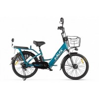 Электровелосипед Green City e-ALFA new (сине-серый матовый)