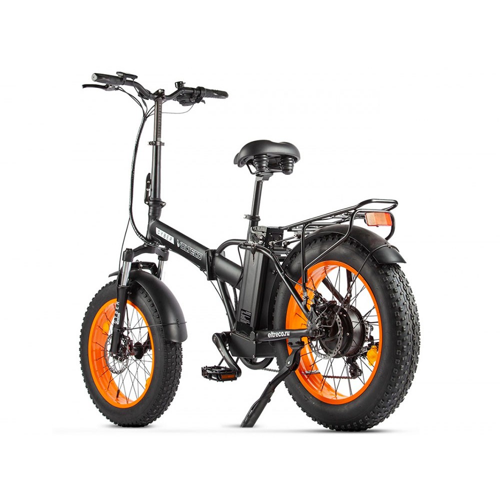 Электровелосипед электрофэтбайк VOLTECO CYBER Черно-оранжевый 2