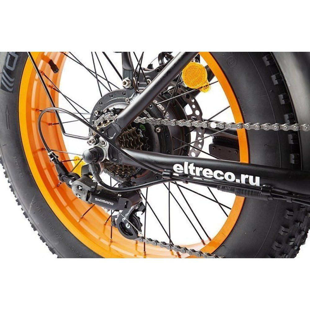 Электровелосипед электрофэтбайк VOLTECO CYBER Черно-оранжевый 10