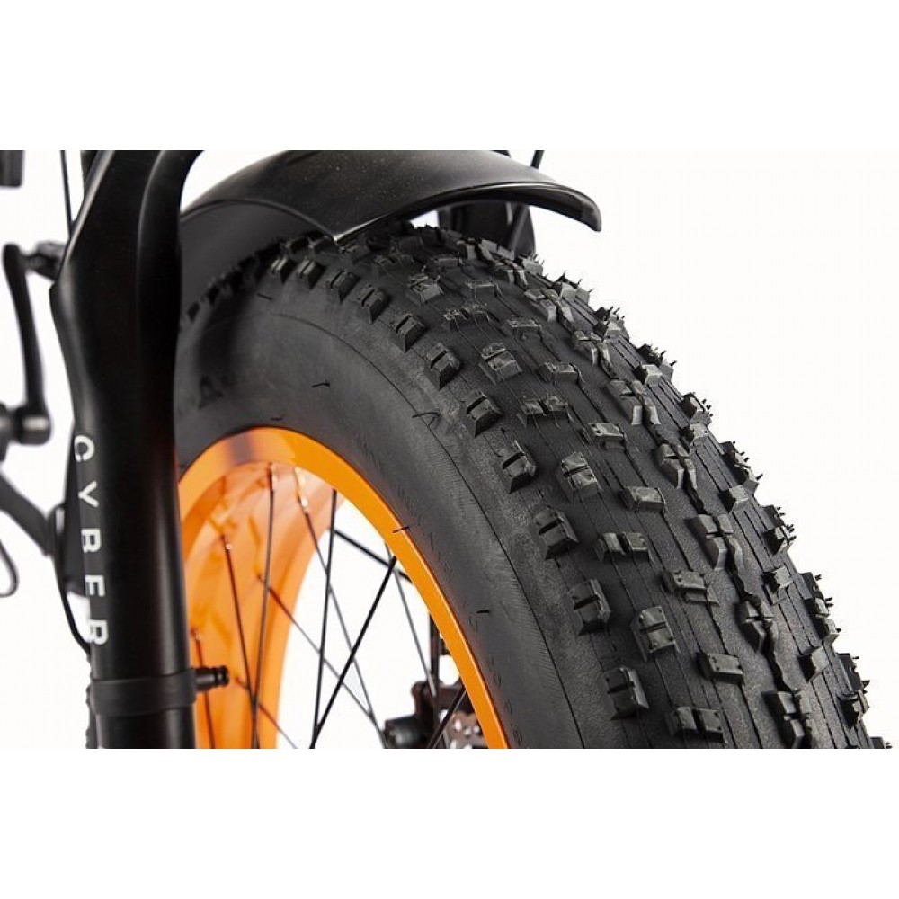 Электровелосипед электрофэтбайк VOLTECO CYBER Черно-оранжевый 9
