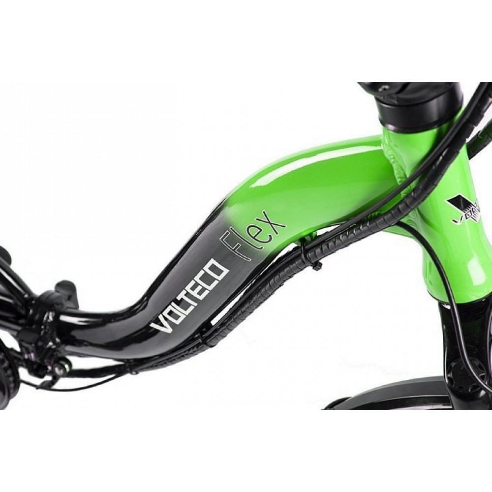 Электровелосипед Volteco FLEX черно-зеленый 6