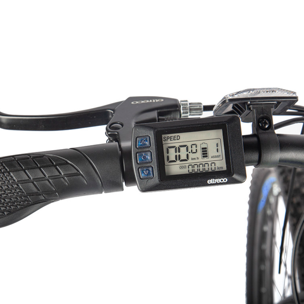 Электровелосипед велогибрид Eltreco XT 600 D черно-синий 4