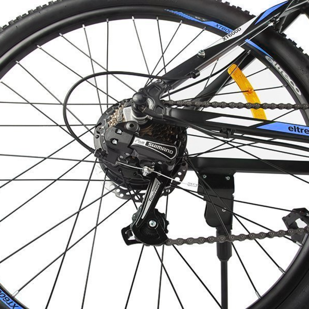 Электровелосипед велогибрид Eltreco XT 600 D черно-синий 11