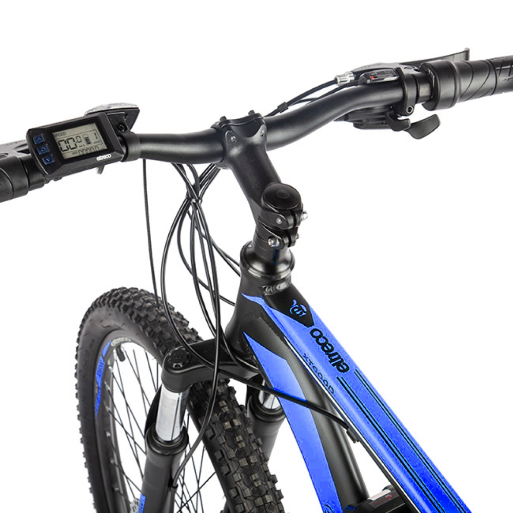 Электровелосипед велогибрид Eltreco XT 600 D черно-синий 3