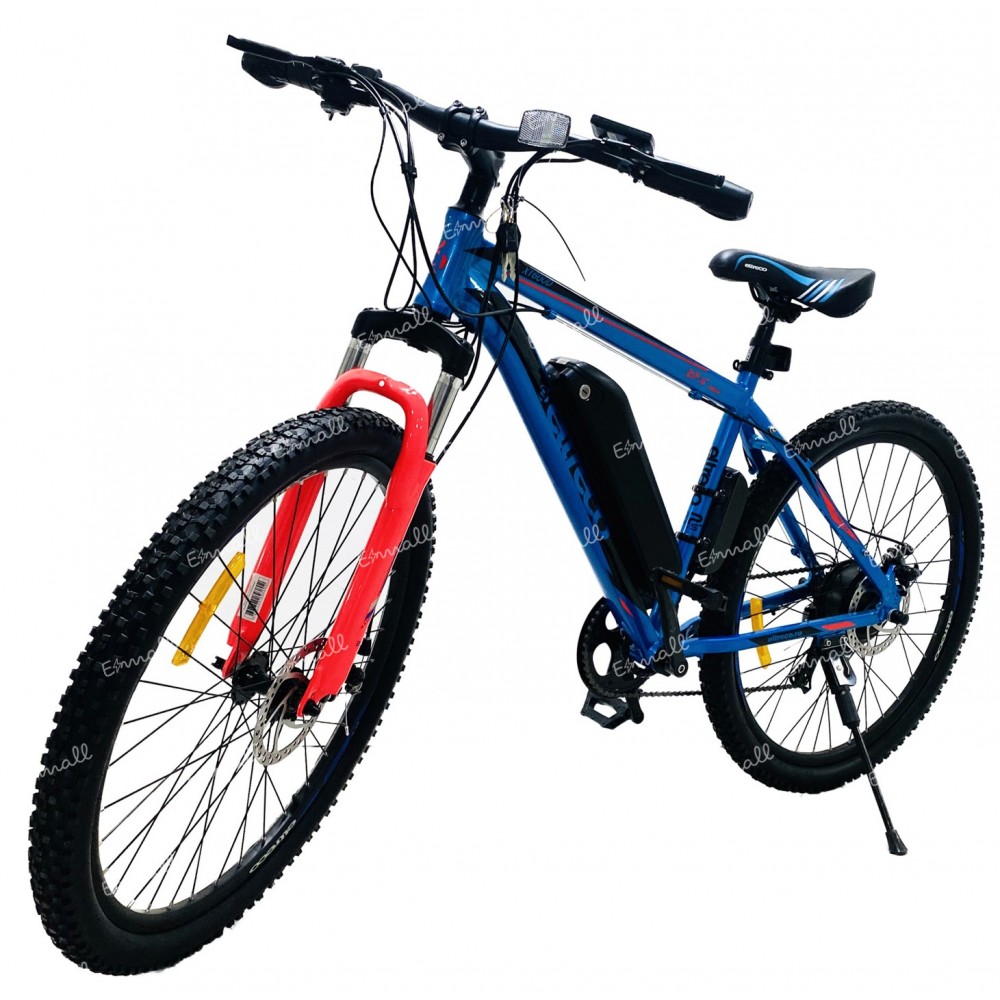 Электровелосипед велогибрид Eltreco XT 600 D Сине-оранжевый 1