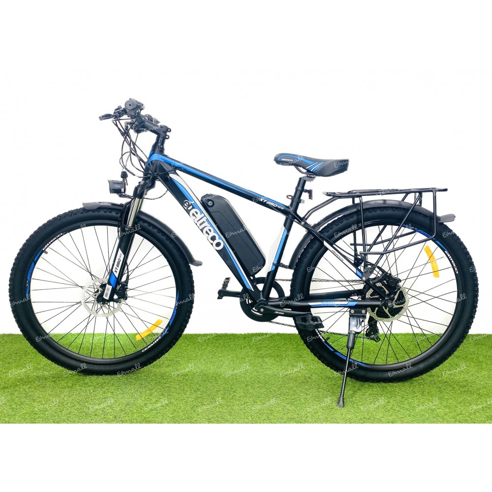 Электровелосипед велогибрид Eltreco XT 850 new (серо-синий) 4
