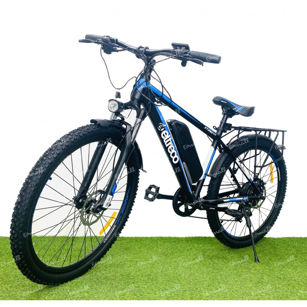 Электровелосипед велогибрид Eltreco XT 850 new (серо-синий) 5