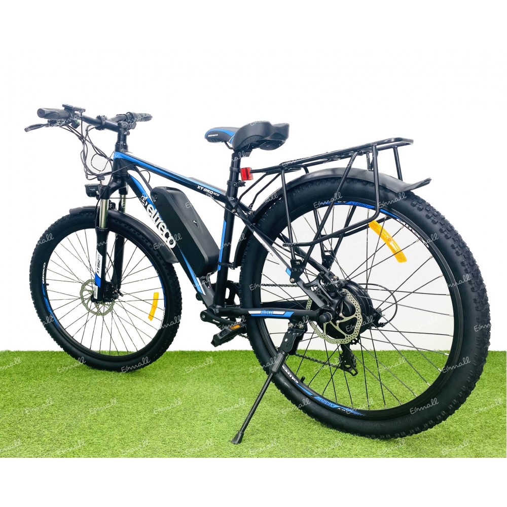 Электровелосипед велогибрид Eltreco XT 850 new (серо-синий) 6