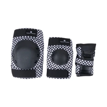 Набор защиты Tech Team Safe fit adult 4.0 Black-white (черный-белый) размер L