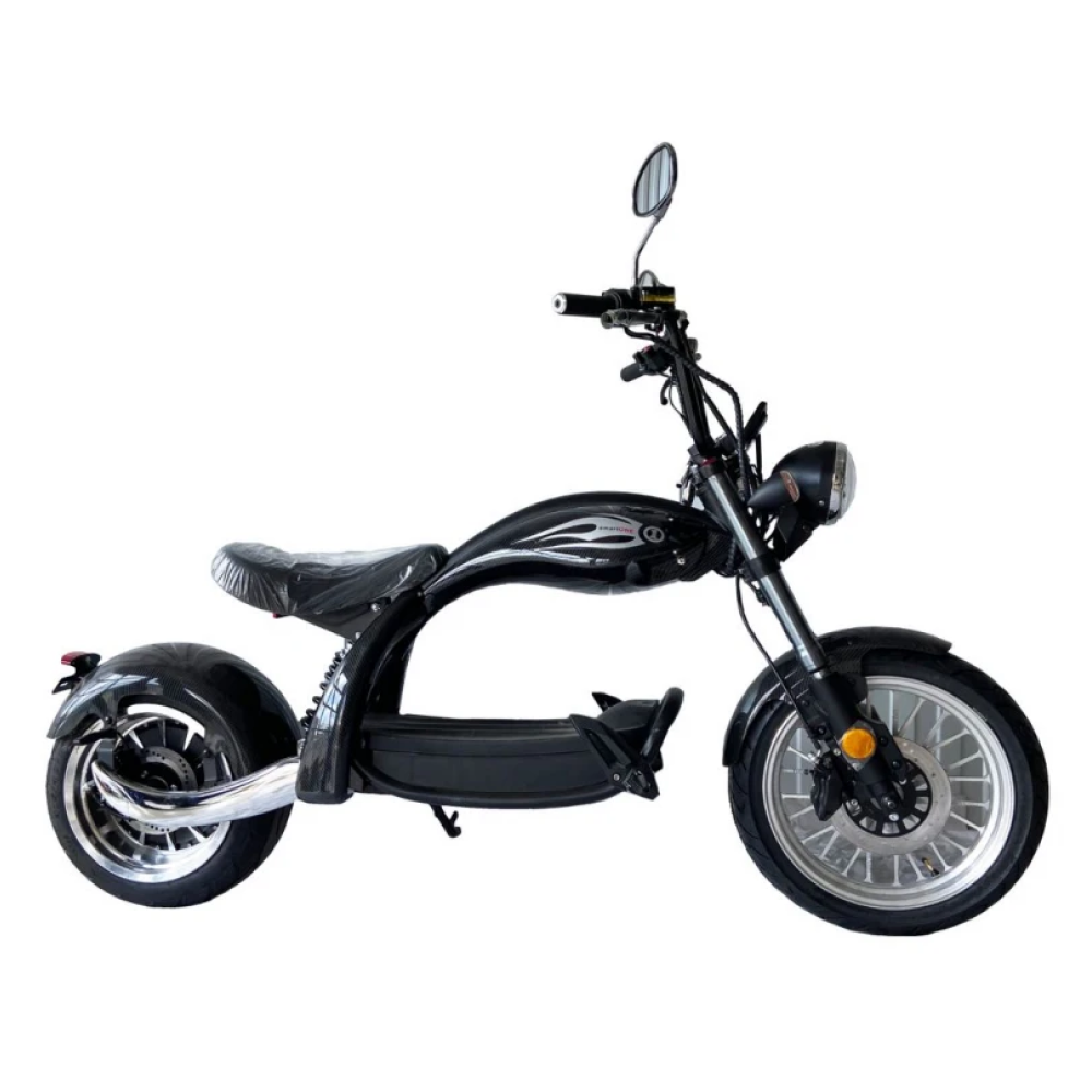 Электромотоцикл CityCoco smart ONE QROAD Chopper, вид сбоку